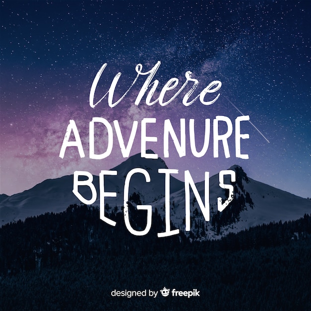 Adventure lettering with photo 