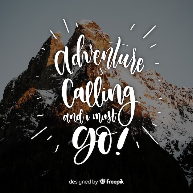 Adventure lettering with photo