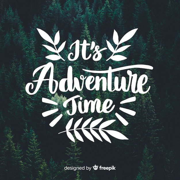 Adventure lettering with photo