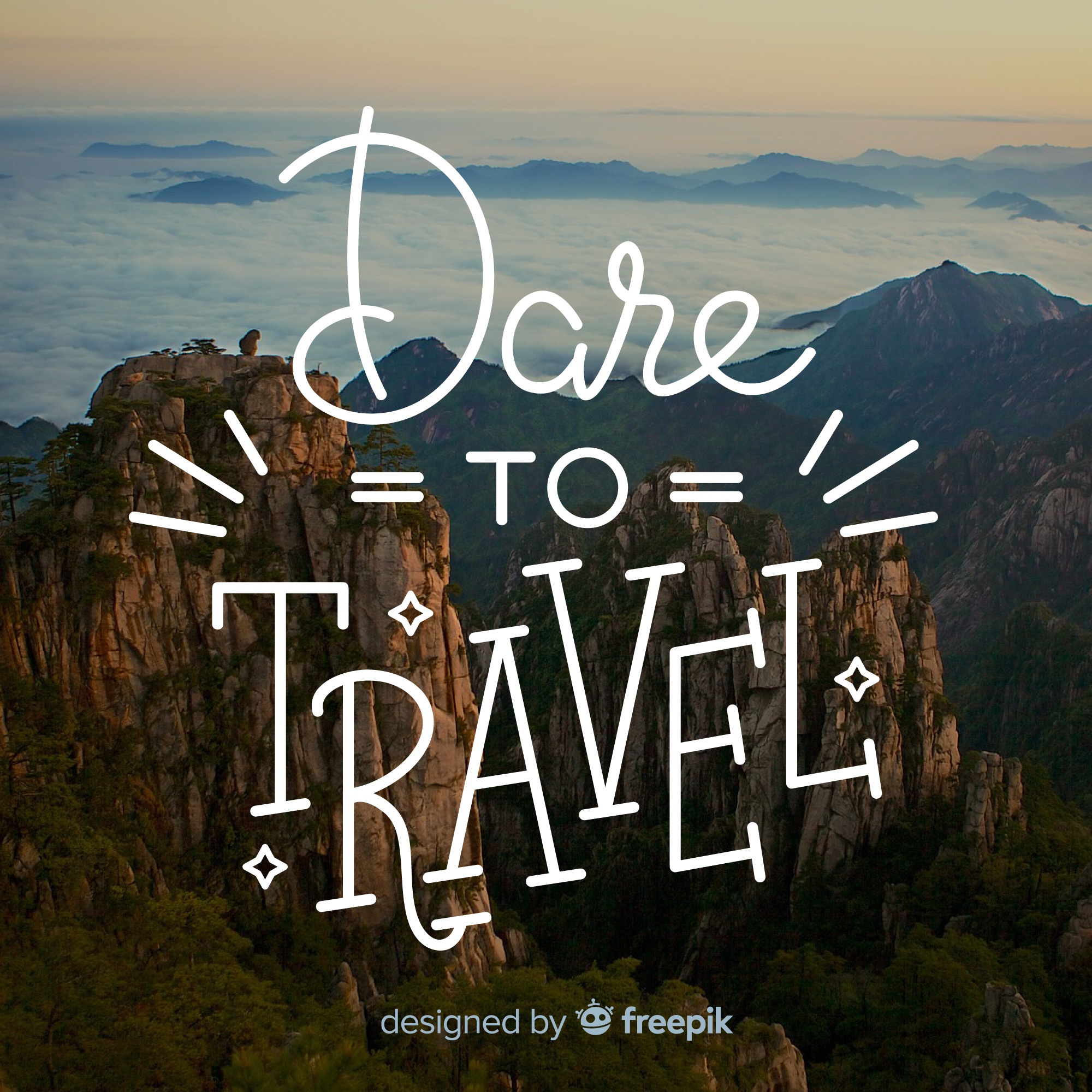 Adventure lettering with photo