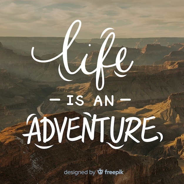 Adventure lettering with photo