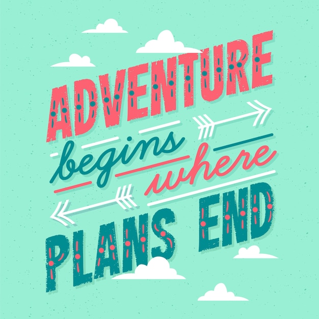 Adventure lettering