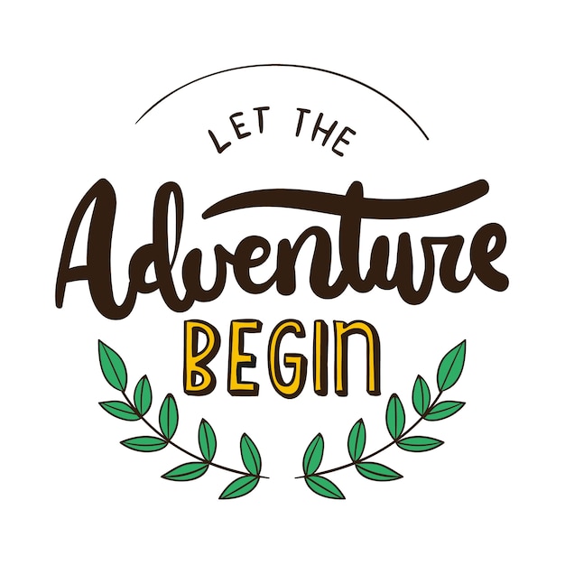 Free Vector adventure lettering