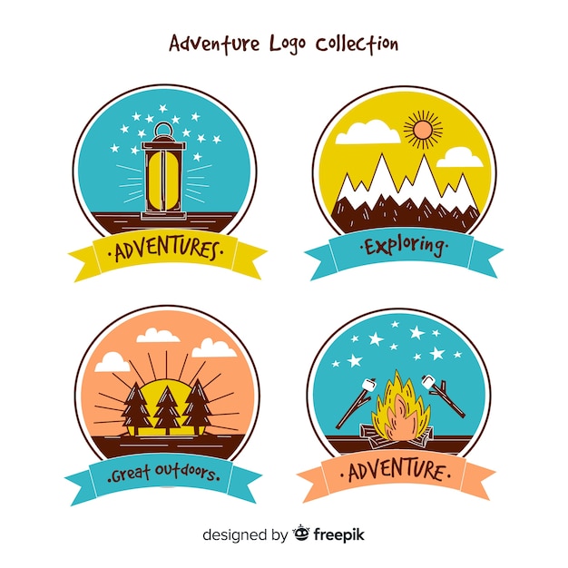 Free Vector adventure logo collection