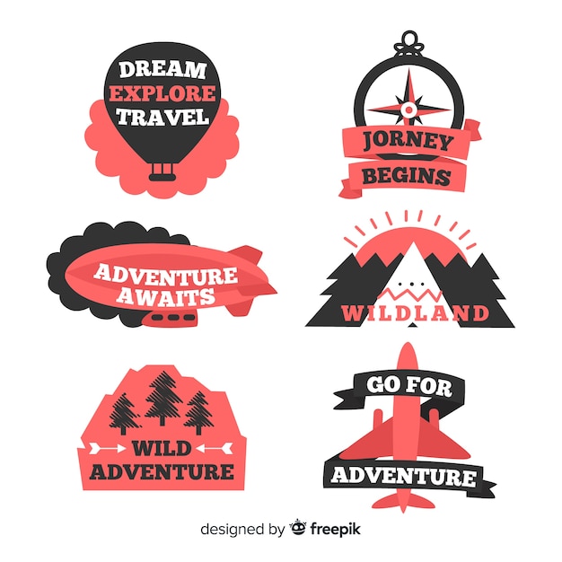 Free vector adventure logo collection