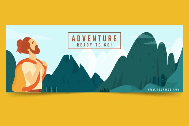 Adventure social media cover template