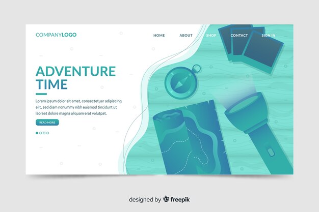 Adventure time landing page