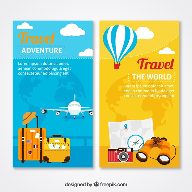 Adventure travel banners