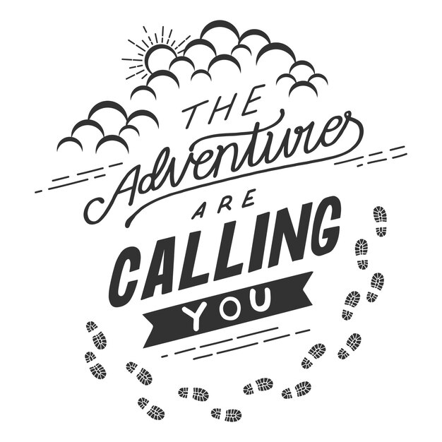 Adventure/travel lettering background