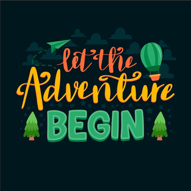 Adventure travel lettering