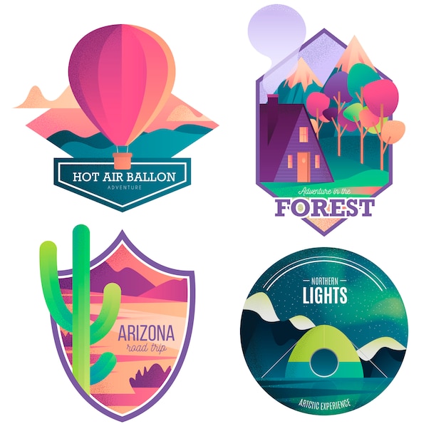 Adventure and Travel Modern Badge Collection