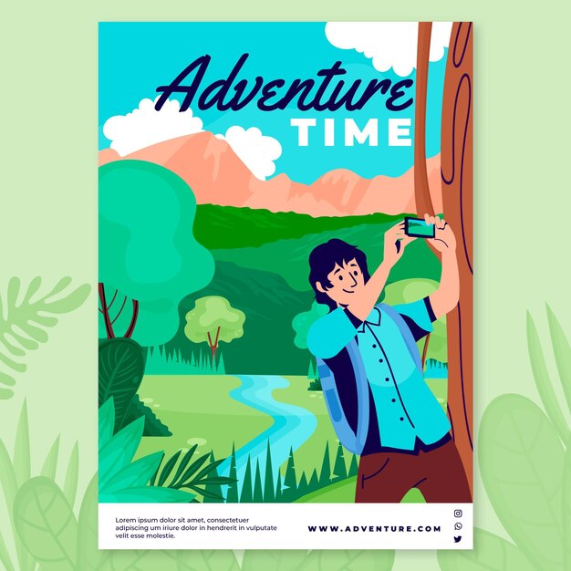 Adventure vertical flyer template