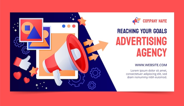 Advertising agency banner template