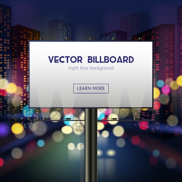 Free Vector advertising billboard template