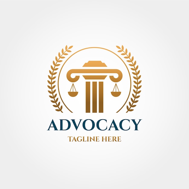 Free Vector advocate logo design template