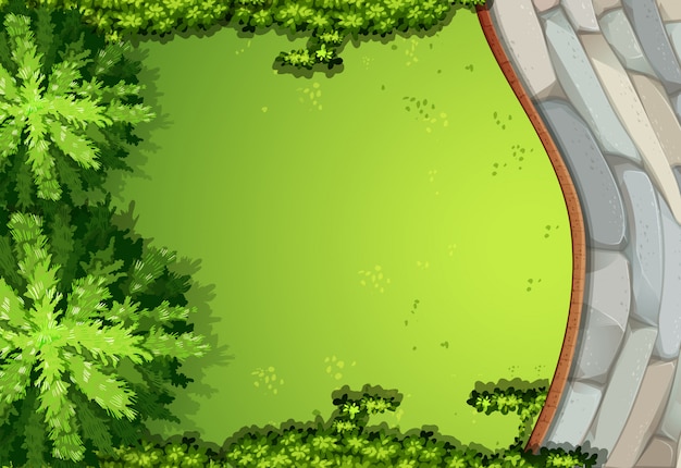 Free Vector an aerial scene of garden