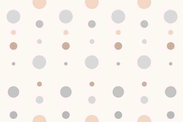 Aesthetic background, polka dot pattern in cream vector