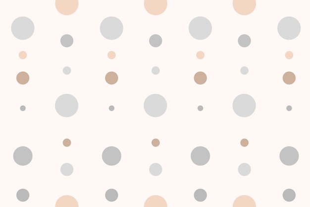 Aesthetic background, polka dot pattern in cream vector