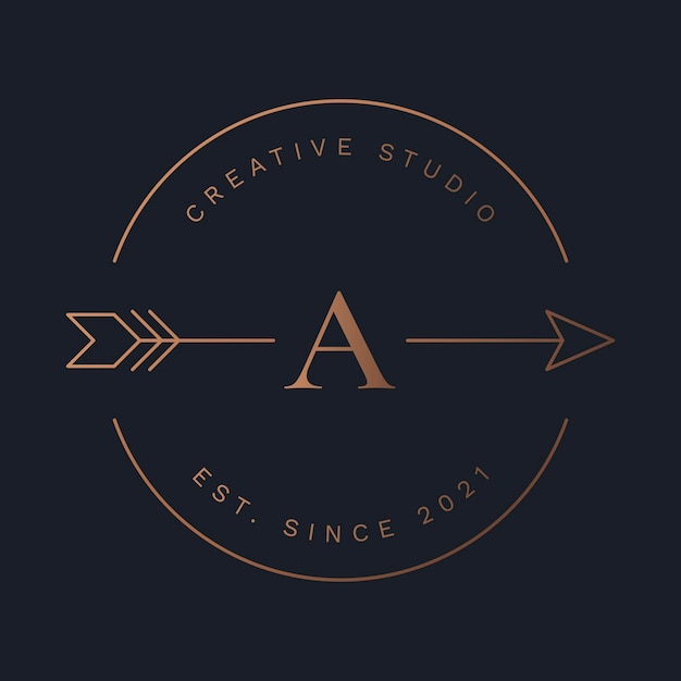 Free Vector aesthetic business arrow logo template, minimal graphic vector