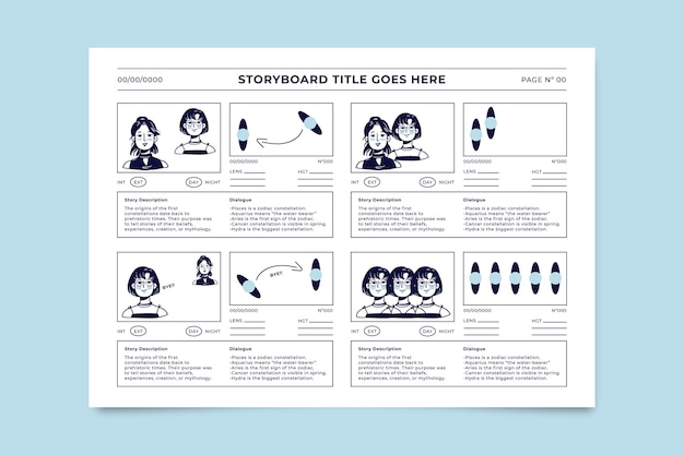 Aesthetic film storyboard