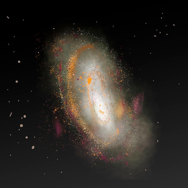 Free Vector aesthetic galaxy element vector in black background