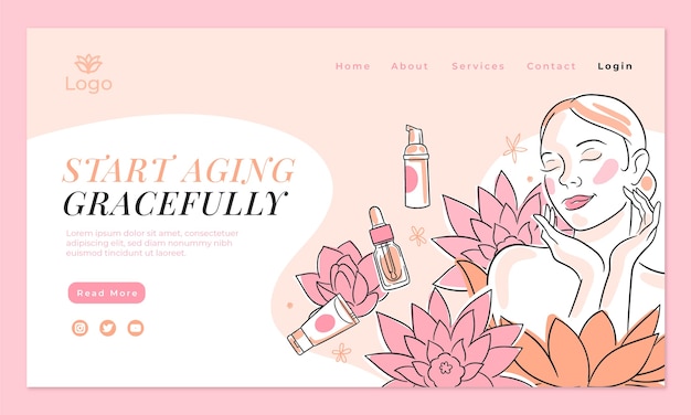 Aesthetic medicine and treatment landing page template