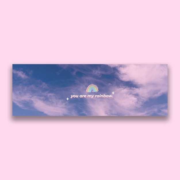 Aesthetic rainbow twitter header