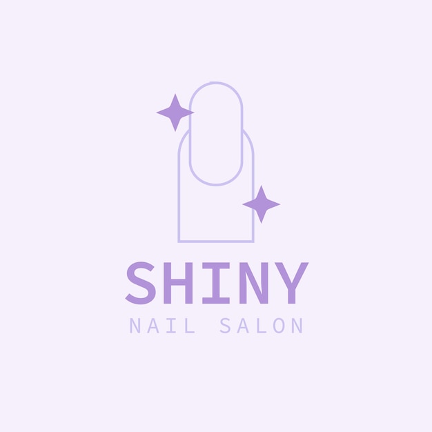 Free vector aesthetic shiny nail salon logo template