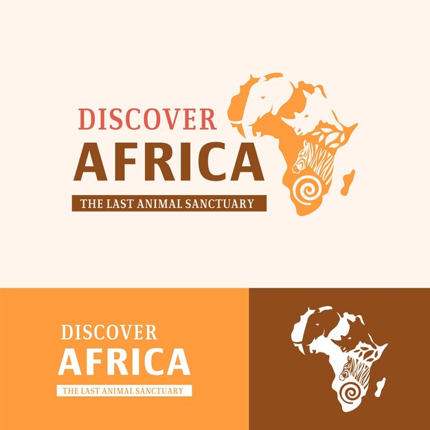 Africa map logo template