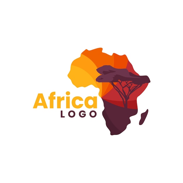 Africa map logo template