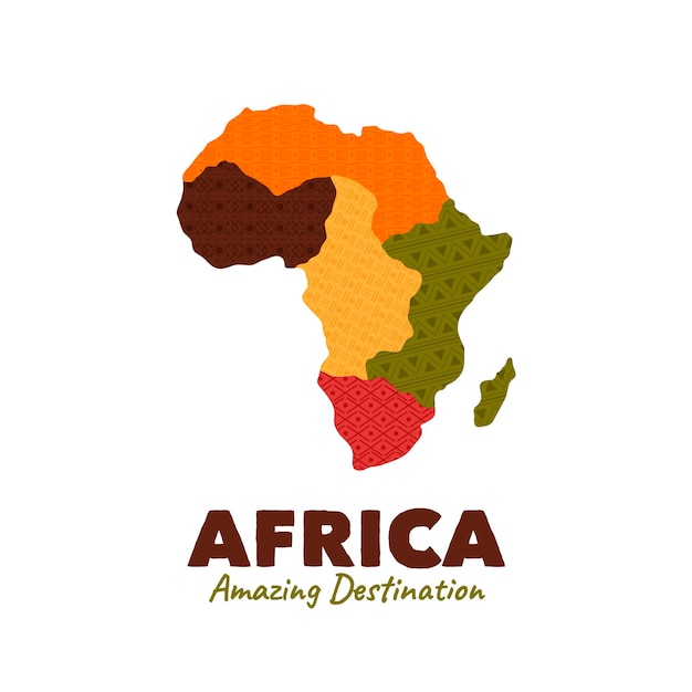 Free Vector africa map logo with tagline