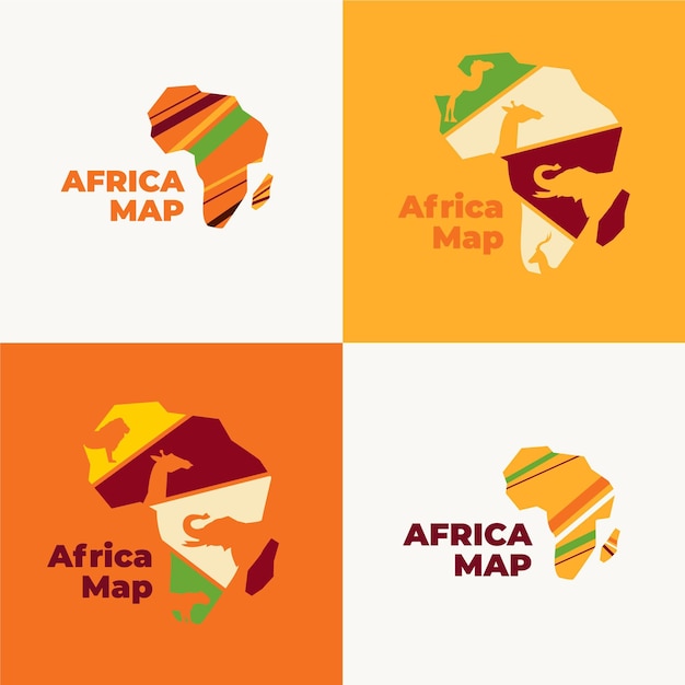 Free vector africa map logo