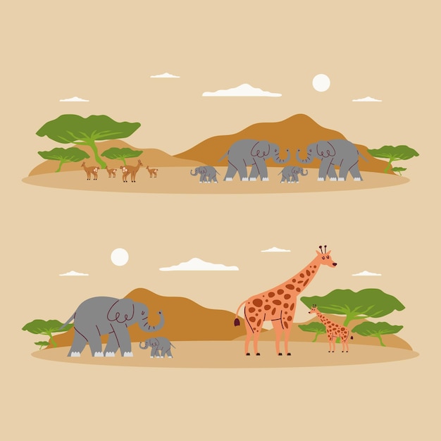 Free vector african animals wild