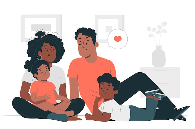 African family concept illustration