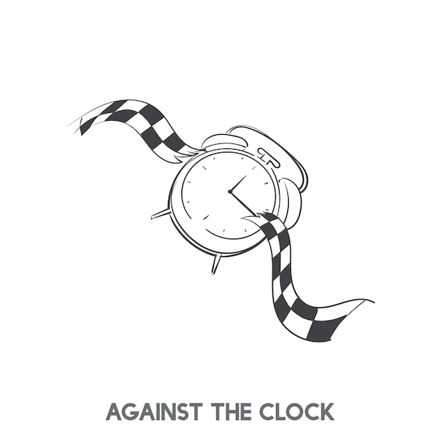 Free Vector against the clock idiom vector