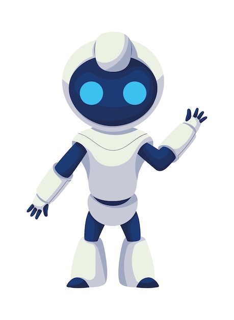 Free vector ai technology robot cartoon design