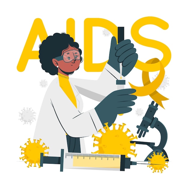 Aids research concept illustration