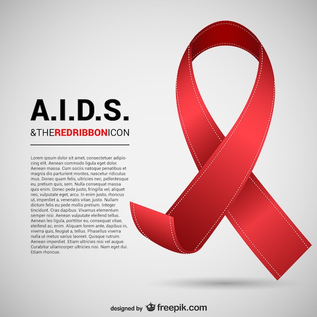 Free vector aids ribbon