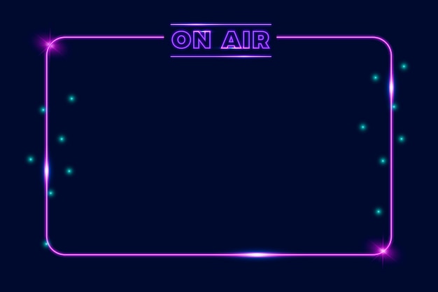 On air neon frame template