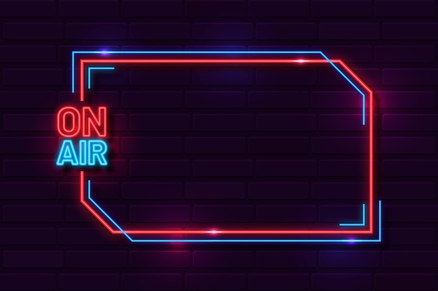 On air neon frame template