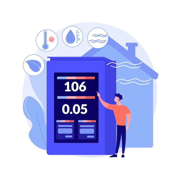 Air quality monitor abstract concept illustration