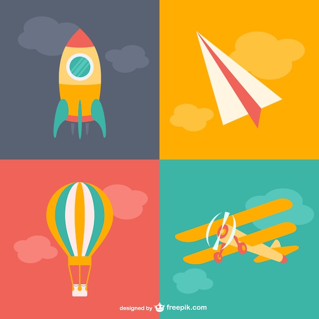 Free Vector air transport cartoons