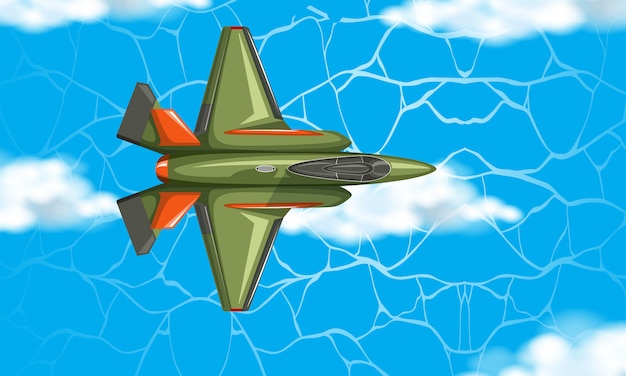 Free vector airplane from aerial view