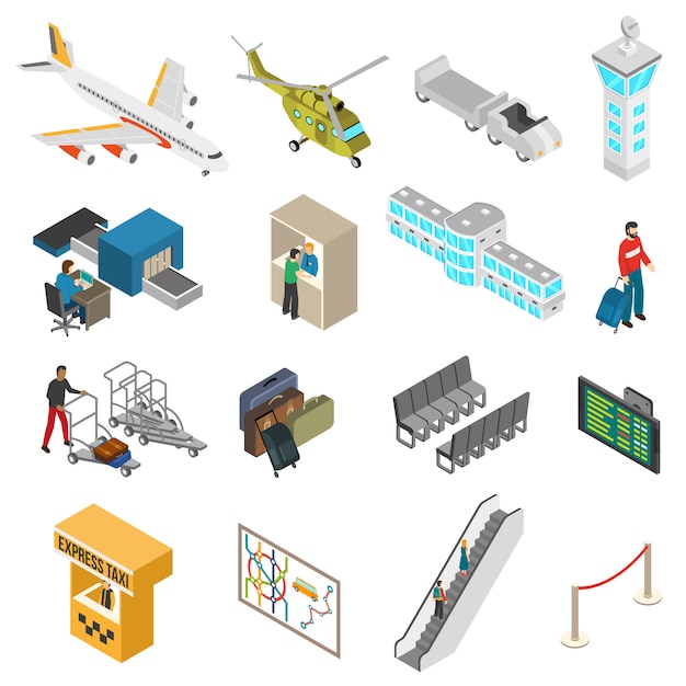 Airport Icons Set