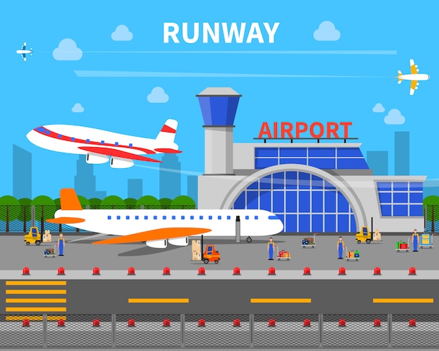 Airport Runway Illustration