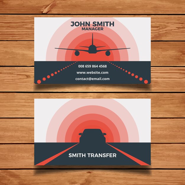 Airport transfer business card