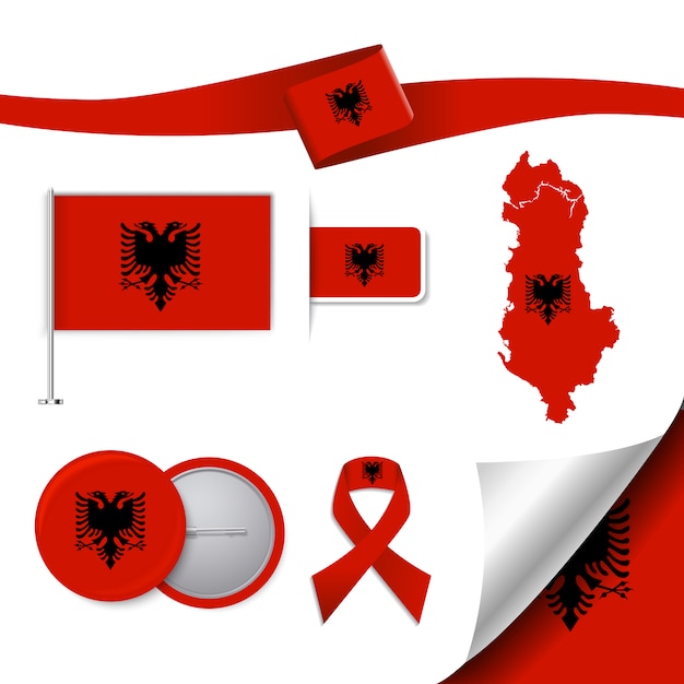 Free Vector albania representative elements collection