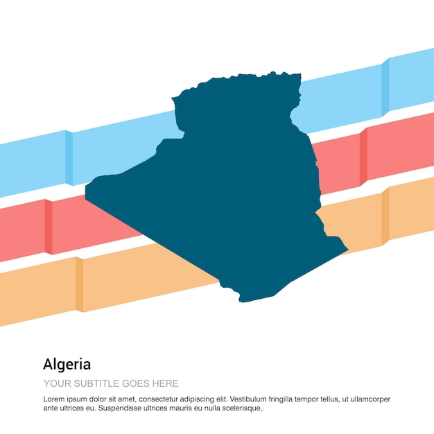 Free Vector algaria map design with white background vector