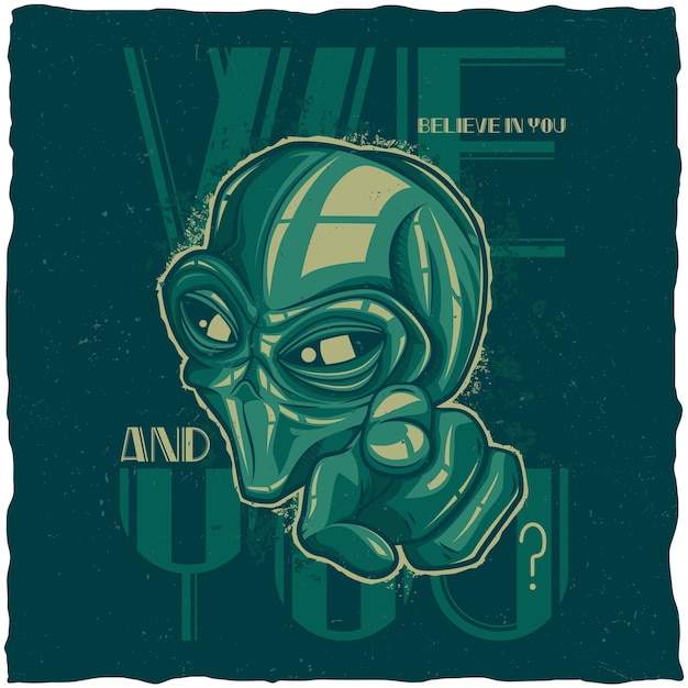 Free vector alien poster