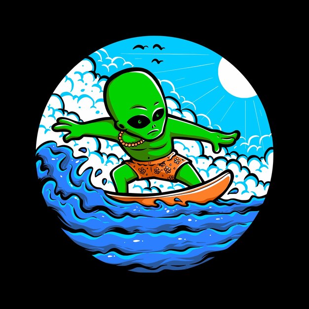 Alien surfing on wave vector